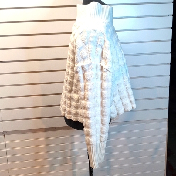 FREE PEOPLE We the Free Soul Searcher Mock Neck Sweater / Ivory Size XL EUC - Picture 6 of 11